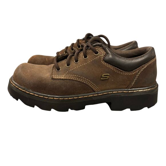 Y2K, vintage Skecher’s suede chunky oxfords, size 9.50 - Picture 1 of 10